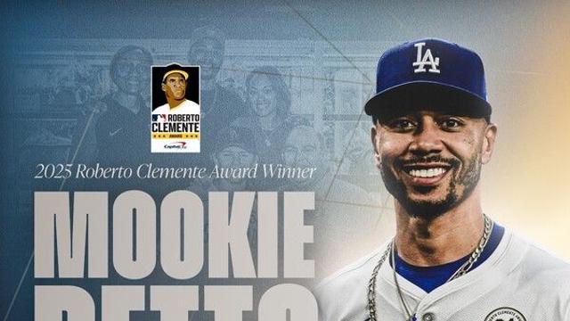 '선행 끝판왕' 무키 베츠, 로베르토 클레멘트 상 받는다!