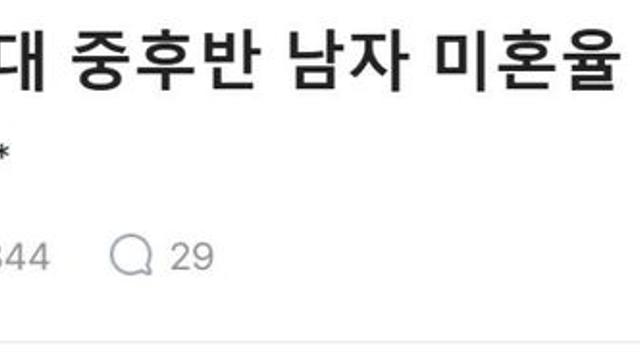 점점 결혼 안하는 남성들