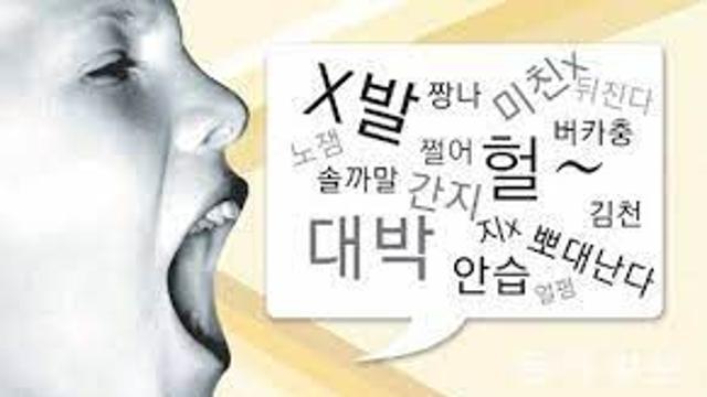 동생에게 비속어 알려주기.