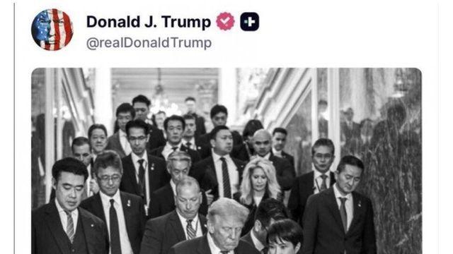 트럼프 접대하는 일본 다카이치 총리 