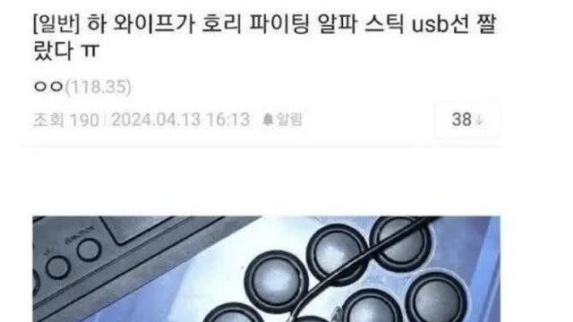 와이프가 겜 오래한다고 선 자름