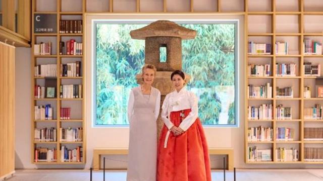 김혜경 여사, 캐나다 총리 부인 환담