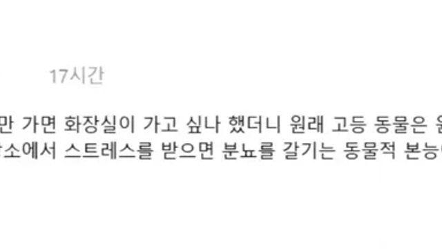 왜 독서실만 가면 화장실이 가고 싶나 했더니,,