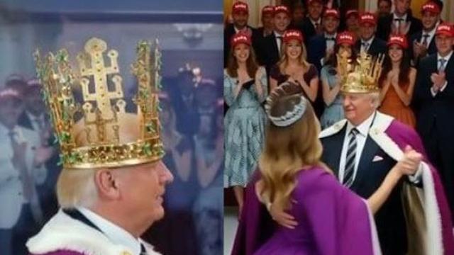 “황홀경 빠져” 신라 금관 쓰고 춤추는 트럼프 ‘밈’ 확산(영상)