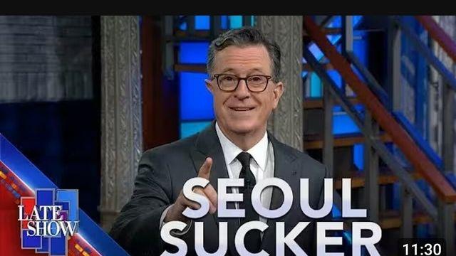 트럼프 금관 받은 거 풍자중인 미국 코미디 토크쇼