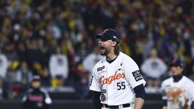 한화 와이스, 가을야구 첫 승 도전…KS 첫 등판에 7⅔이닝 1실점 완벽투[KS]