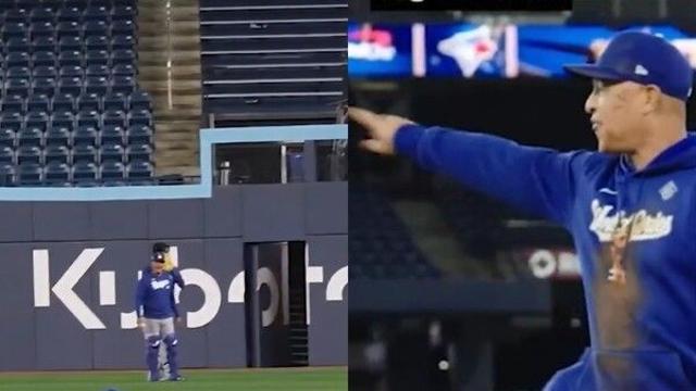 '경기 출장 불투명' 김혜성, 감독과 시합 중 승리→'꽈당'에 폭소