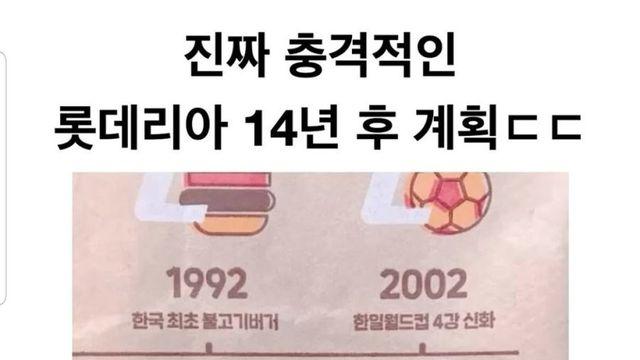 진짜 충격적인 롯데리아 14년 후 계획 ㄷㄷ