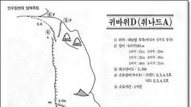 북한산 인수봉 최고난도 코스 취나드길