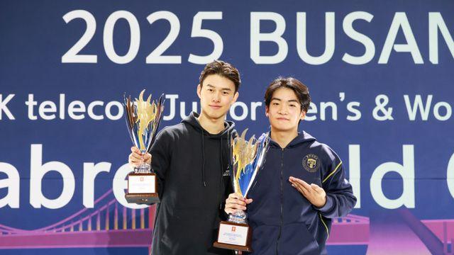 '펜싱 기대주' 이준희·김지환, 부산 주니어 사브르 월드컵 금·은 수확
