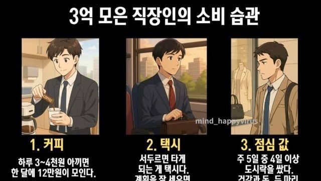 3억 모은 직장인의 소비 습관