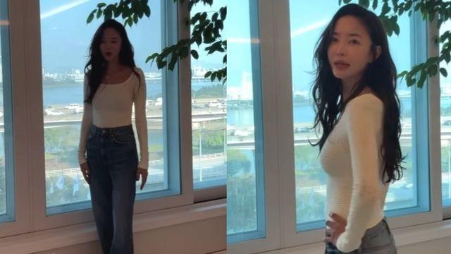 김윤지, 출산 후 16kg 감량→47kg 유지…무결점 청바지 핏 '감탄' (ns윤지)