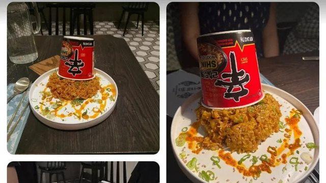 미국 한식당에서 파는 신라면볶음밥