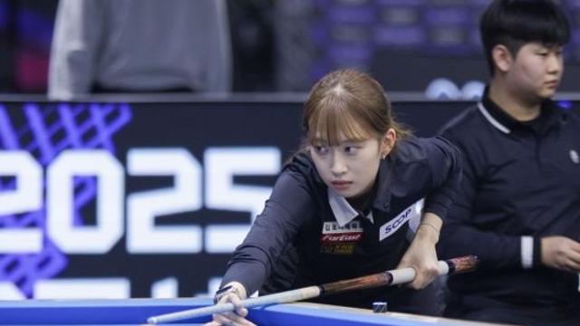 최봄이, '정신 집중' (광주 세계3쿠션당구월드컵) [포토]
