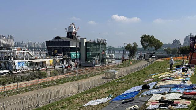 여의도 불꽃 축제 하루전 상황