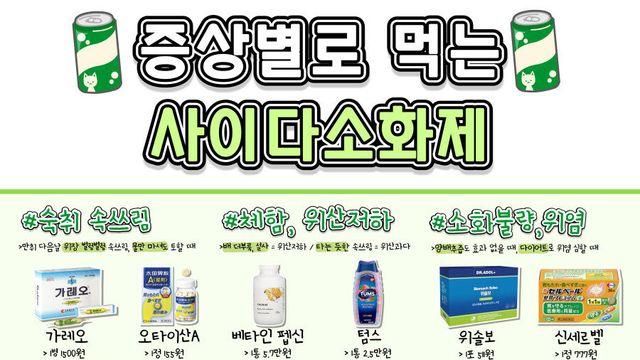 증상별로 먹는 사이다 소화제