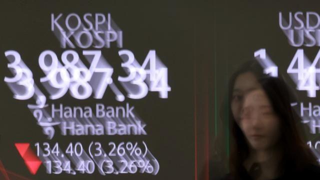 [장중시황] 코스피, 3900선도 위태…한때 매도 사이드카 발동