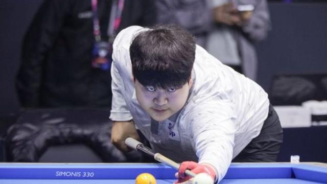 손준혁, '본선을 향하여' (광주 세계3쿠션당구월드컵) [포토]