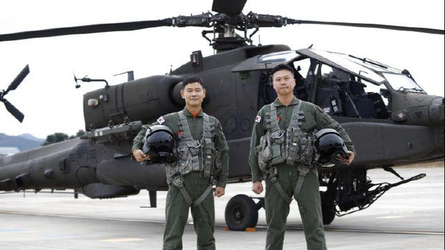 최고의 육군항공 '명사수'…아파치 조종사 이대식·조명환 준위 '탑 헬리건'