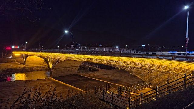 횡성 안흥면 시가지 교량 경관조명 설치…관광명소 탈바꿈