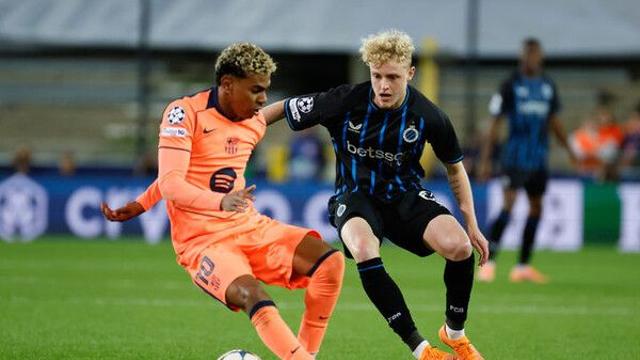 바르셀로나, 야말 득점에도 클럽 브뤼헤와 난타전 끝 3-3 무승부