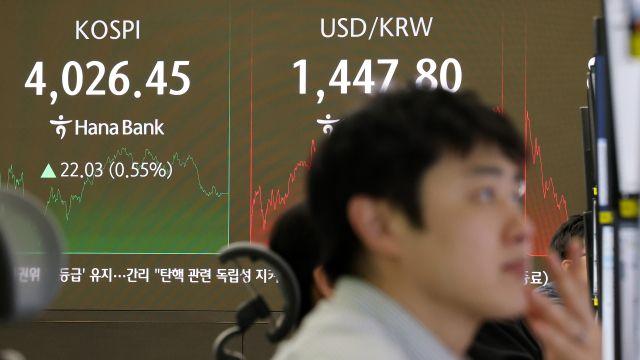 '외국인 vs 동학개미' 코스피 이틀째 4000선 방어…기관도 매수세로