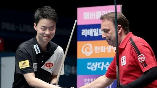 ‘직전 6차투어 우승-준우승’ 김영원 산체스 산뜻한 출발…조병욱 김원재에 3:0勝[하이원배PBA]