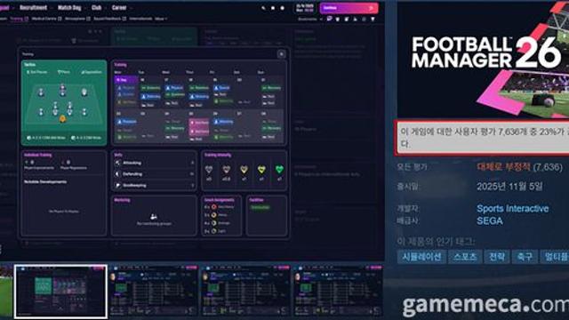 [오늘의 스팀] FM 26, 2년 기다림 무색하게 77%가 ‘비추’