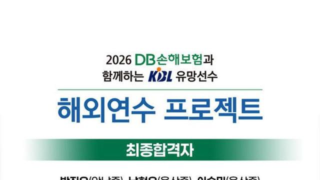 KBL, 2026 유망선수 해외연수 프로젝트 합격자 발표