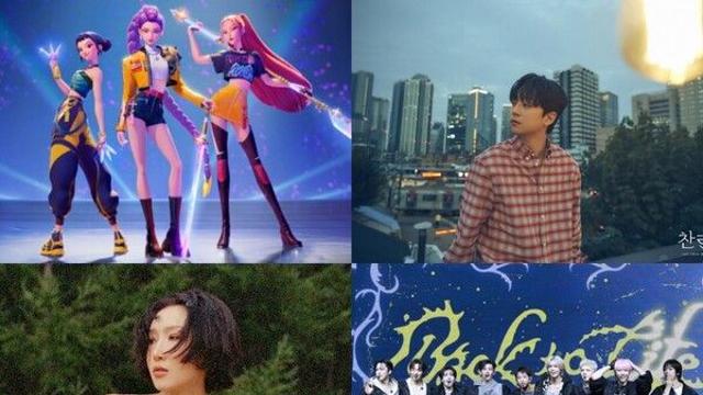 헌트릭스·이찬원·화사, 10월 써클차트 다관왕…&TEAM 앨범 1위