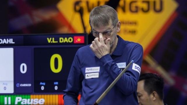 토브욘 블롬달, '분석 완료' (광주 세계3쿠션당구월드컵) [포토]