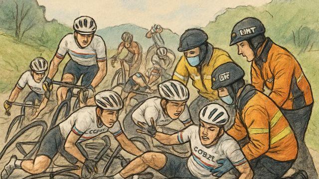 남해서 자전거대회  중 참가자끼리 부딪혀 17명 다쳐