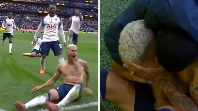 ‘내가 주인공이라니!’ 히샬리송, 경기 막판 역전골→상의 탈의+감정 폭발…그런데 맨유와 2-2 무승부