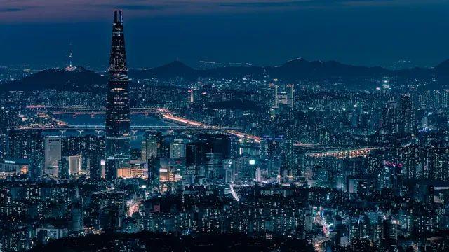 동아시아 6개국 수도 야경