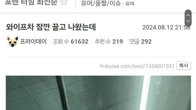 와이프한테 차 빌려줬는데 이 손자국 뭘까