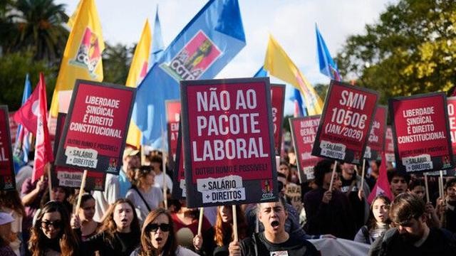 포르투갈서 '노동법 개정 반대' 시위…