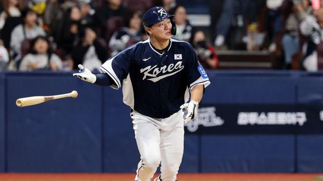 '담장 직격→오버런 비명횡사' 이재원, 이번엔 아예 담장 밖으로 넘겼다…대표팀 첫 홈런 쾅! [IS 스타]