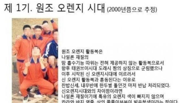 군대 활동복의 변화.