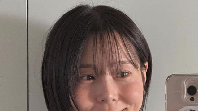 재혼 김나영 물오른 미모…앞머리 싹둑