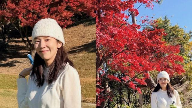 “육아 탈출 성공?” 손담비, 가을 필드서 여유 만끽… ♥이규혁은 어디