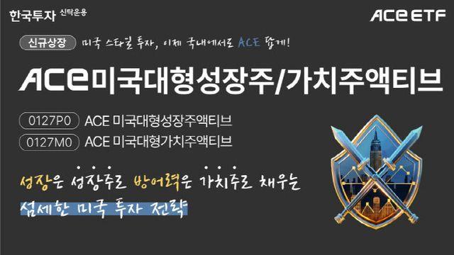 “한국판 VUG·VTV”…한투운용, 美 투자 ETF 2종 신규 상장