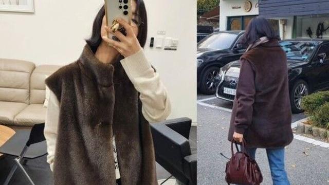 한혜연, 44kg '극세사 핏' 자랑… 청바지에 퍼 조끼 매치, 다이어트 후 물오른 슬림 몸매 '시선 집중'