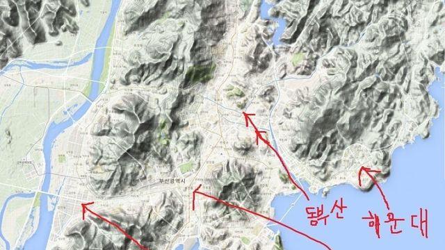 부산은 지형이 정말 특이한 도시네요