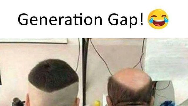 세대차이를 표현한 사진 입니다