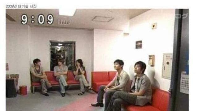 동방신기 5인조 해체 일주일 전 마지막 대기실 사진
