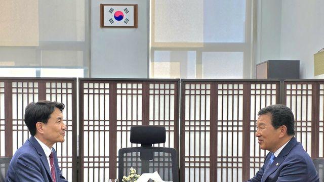 김진태 강원지사, 국회 찾아 '강특법 3차 개정' 연내 통과 건의