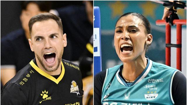 KB손보 비예나도 GS칼텍스 실바도 라운드 MVP 연속 수상