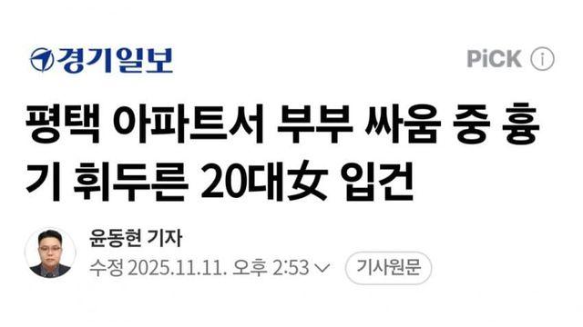 평택에서 남편 죽이려 하던 20대한녀