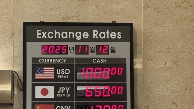 어느 지방 호텔의 환율 현황 