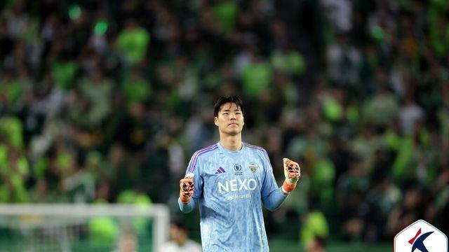 '역시 우승팀 수문장' 전북 송범근, 10월 이달의 세이브 수상…이번 시즌 네 번째